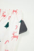Reindeer And Tree Print Striped Lounge Set