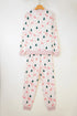 Reindeer And Tree Print Striped Lounge Set