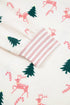 Reindeer And Tree Print Striped Lounge Set