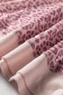 Relaxed Animal Print V Notch Pullover Sweatshirt