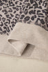 Relaxed Animal Print V Notch Pullover Sweatshirt