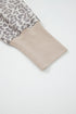 Relaxed Animal Print V Notch Pullover Sweatshirt
