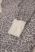 Relaxed Animal Print V Notch Pullover Sweatshirt