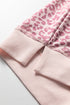 Relaxed Animal Print V Notch Pullover Sweatshirt