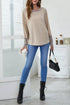 Relaxed Batwing Sleeve Cotton Blend Knit Top