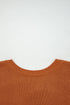 Relaxed Bishop Sleeve Ribbed Trim Knit Pullover Sweater