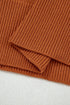 Relaxed Bishop Sleeve Ribbed Trim Knit Pullover Sweater