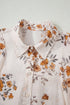 Relaxed Botanical Print Button Front Woven Shirt