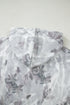 Relaxed Botanical Print Quarter Zip Knit Hoodie