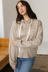 Relaxed Bow Pattern Zip Up Hooded Sweatshirt