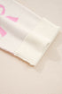 Relaxed Bow Print Drop Shoulder Soft Knit Pullover Sweater