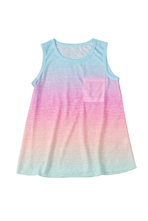 Relaxed Burnout Knit Pocket Sleeveless Tank Top