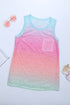 Relaxed Burnout Knit Pocket Sleeveless Tank Top