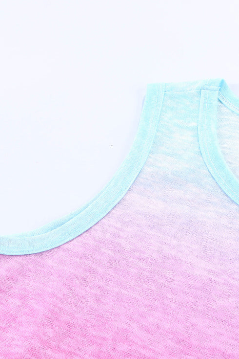 Relaxed Burnout Knit Pocket Sleeveless Tank Top