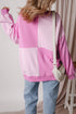 Relaxed Button Front Panel Design Pullover Sweatshirt