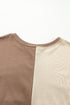 Relaxed Button Front Panel Design Pullover Sweatshirt