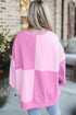 Relaxed Button Front Panel Design Pullover Sweatshirt