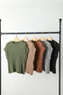Relaxed Cable Knit Crew Neck Short Sleeve Sweater