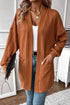 Relaxed Cable Knit Open Front Pocketed Cardigan