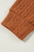 Relaxed Cable Knit Open Front Pocketed Cardigan