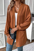Relaxed Cable Knit Open Front Pocketed Cardigan