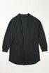 Relaxed Cable Knit Open Front Pocketed Cardigan