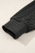 Relaxed Cable Knit Open Front Pocketed Cardigan