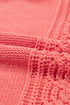 Relaxed Cable Knit V Neck Drawstring Hooded Sweater