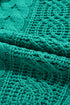 Relaxed Cable Knit V Neck Drawstring Hooded Sweater