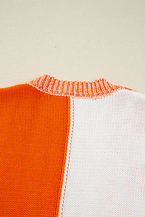 Relaxed Checkered Print Open Front Knit Cardigan