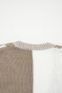 Relaxed Checkered Print Open Front Knit Cardigan