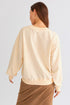 Relaxed Chenille Letter Patch Graphic Crew Neck Sweatshirt