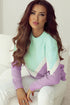 Relaxed Chevron Color Block Crew Neck Sweater