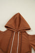 Relaxed Cold Shoulder Long Sleeve Pullover Hoodie