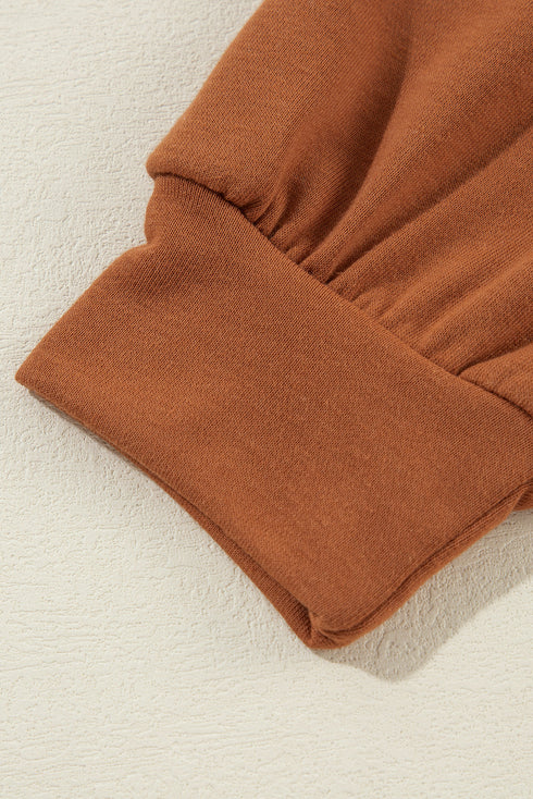 Relaxed Cold Shoulder Long Sleeve Pullover Hoodie