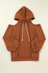 Relaxed Cold Shoulder Long Sleeve Pullover Hoodie
