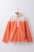 Relaxed Color Block Quarter Zip Sherpa Pullover