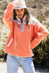 Relaxed Color Block Quarter Zip Sherpa Pullover