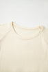 Relaxed Color Block Stitched Sleeve Detail Loose Fit Casual T-shirt Top