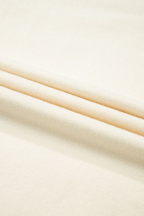 Relaxed Color Block Stitched Sleeve Detail Loose Fit Casual T-shirt Top