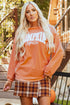 Relaxed Corded Graphic Crew Neck Pullover Sweatshirt