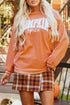 Relaxed Corded Graphic Crew Neck Pullover Sweatshirt