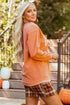 Relaxed Corded Graphic Crew Neck Pullover Sweatshirt