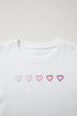 Relaxed Corded Texture Heart Graphic Pullover Sweatshirt