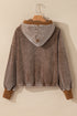 Relaxed Corduroy Quarter Zip Long Sleeve Pullover