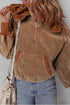 Relaxed Corduroy Quarter Zip Long Sleeve Pullover