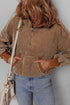 Relaxed Corduroy Quarter Zip Long Sleeve Pullover