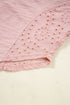 Relaxed Cotton Batwing Sleeve Notch Neck Blouse
