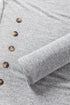 Relaxed Crew Neck Side Button Detail Knit Top