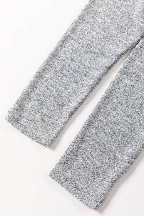 Relaxed Crew Neck Side Button Detail Knit Top